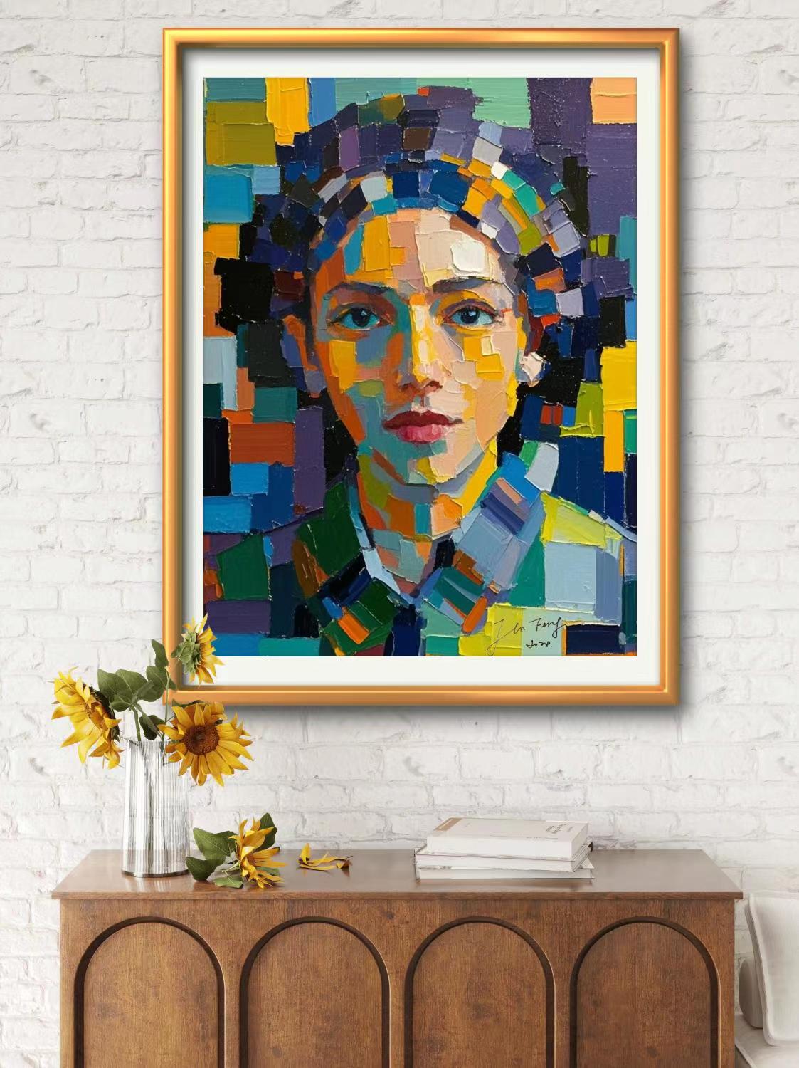 Custom portrait painting hand painted with oil on canvas