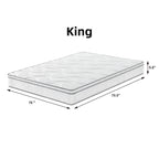 Full Size / King size/ Queen size Mattress Made in USA, 10/12 Inch Hybrid Mattress