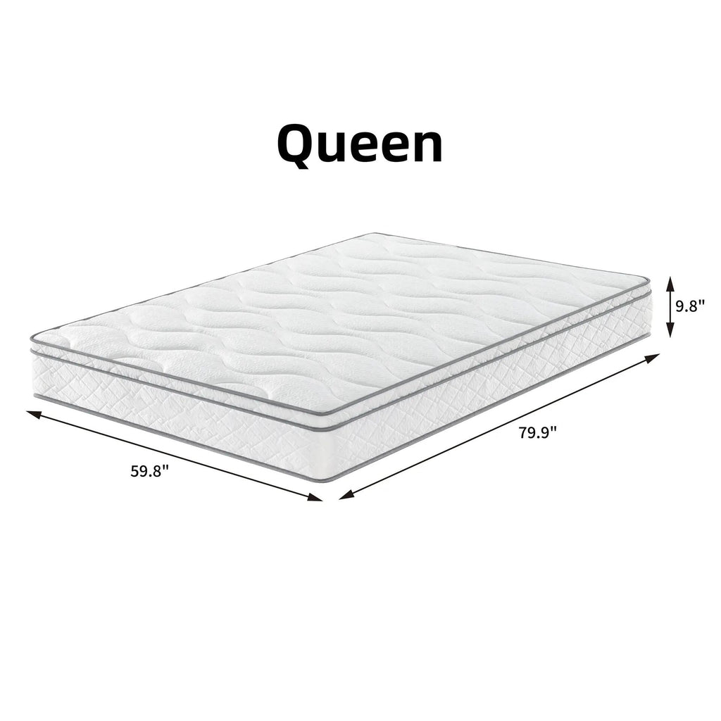 Full Size / King size/ Queen size Mattress Made in USA, 10/12 Inch Hybrid Mattress