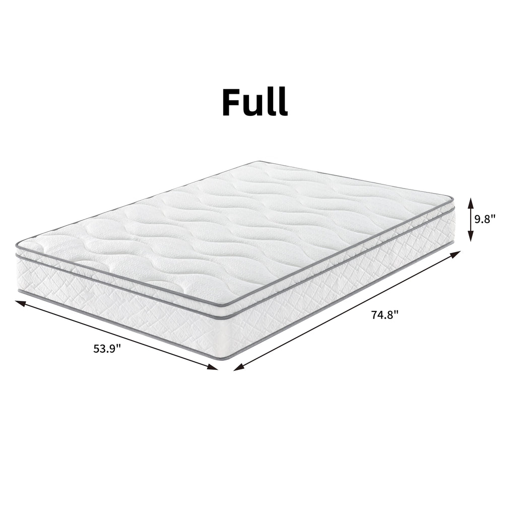 Full Size / King size/ Queen size Mattress Made in USA, 10/12 Inch Hybrid Mattress