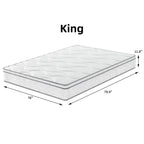 Full Size / King size/ Queen size Mattress Made in USA, 10/12 Inch Hybrid Mattress