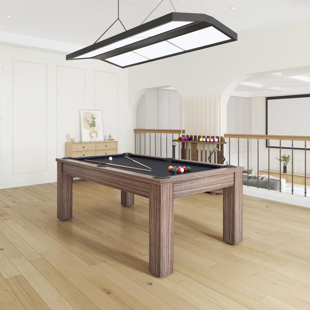 7ft 3-in-1 Multi-Functional Pool Table with Benches (Pool Table + Ping Pong Table + Dining Table)