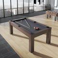 7ft 3-in-1 Multi-Functional Pool Table with Benches (Pool Table + Ping Pong Table + Dining Table)