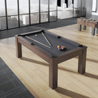 7ft 3-in-1 Multi-Functional Pool Table with Benches (Pool Table + Ping Pong Table + Dining Table)
