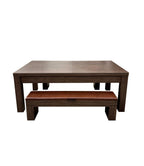 7ft 3-in-1 Multi-Functional Pool Table with Benches (Pool Table + Ping Pong Table + Dining Table)