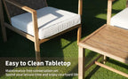 4 Pieces Metal Patio Furniture Set, Hand-Made Drawstring Outdoor Patio Conversation Sets