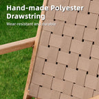 4 Pieces Metal Patio Furniture Set, Hand-Made Drawstring Outdoor Patio Conversation Sets
